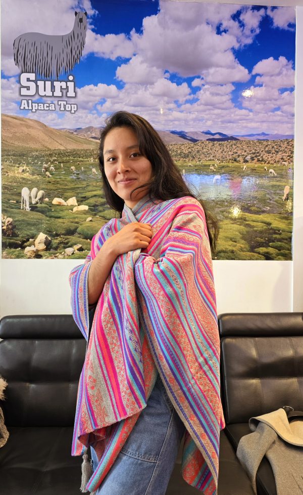 Poncho tonos rojos - Imagen 3