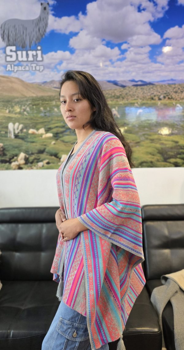 Poncho tonos rojos - Imagen 2